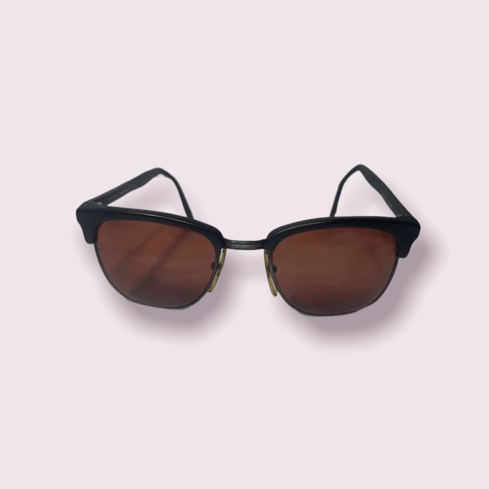 Marcolin‎ Round Black Sunglasses Italy